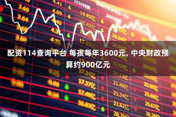 配资114查询平台 每孩每年3600元, 中央财政预算约900亿元